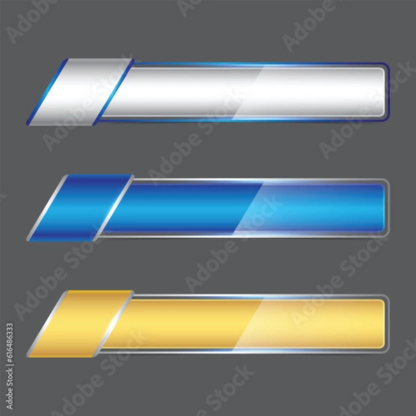 Fototapeta Template shiny gradient lower third nameplate label