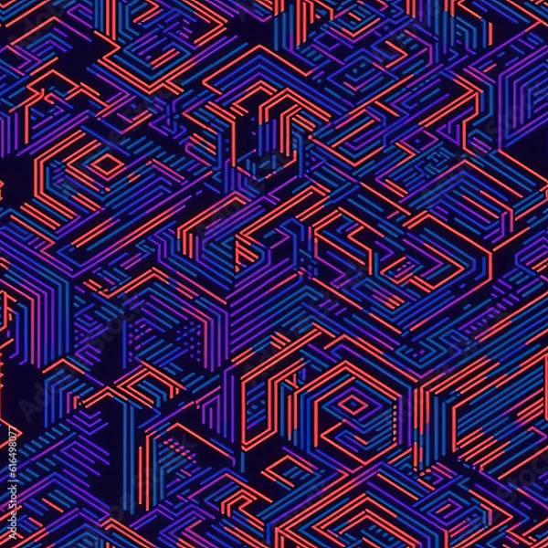Fototapeta Abstract seamless repeat simple geometric pattern