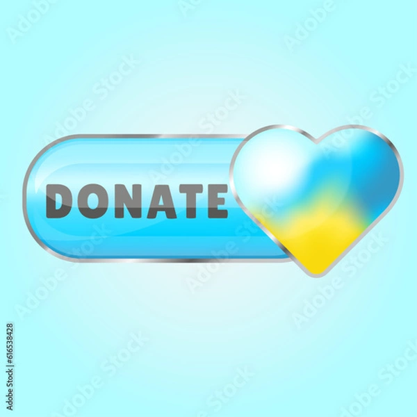 Obraz Donate Ukraine Button