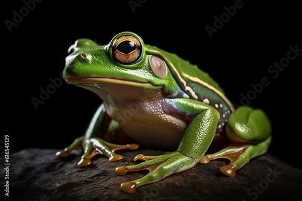 Fototapeta Cute little frog animal generative ai