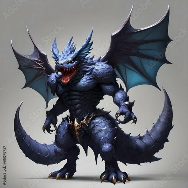 Fototapeta Single Cute Monster Character for Battle Design