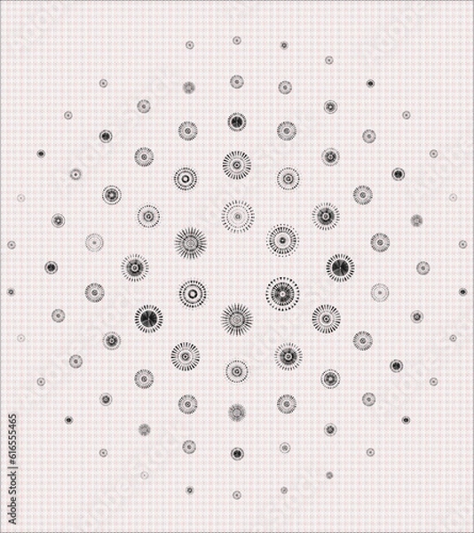 Fototapeta Abstract black dot circle pattern background