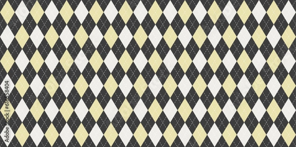 Obraz rhombus print for school skirt, suit or jacket vector. Geometric pattern with dotted line	
