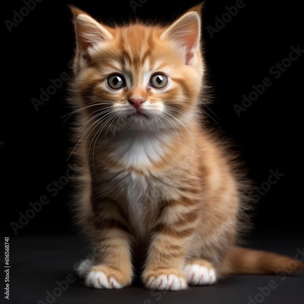 Fototapeta Portrait of a kitten, Generative Ai