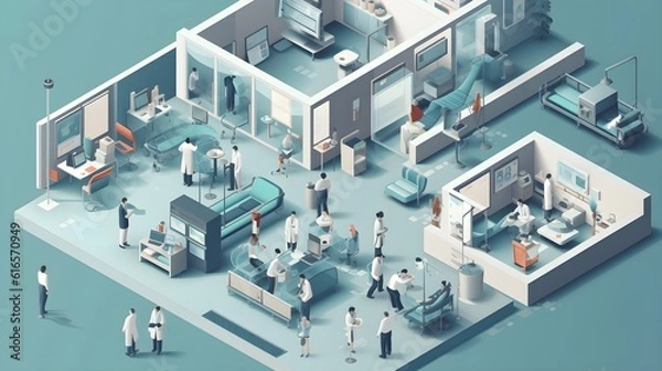 Obraz Embracing the Art of Medicine: A Vibrant 3D Illustration of Healthcare and Healing