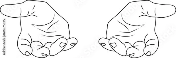 Obraz open arms hand gesture