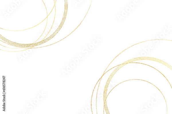 Obraz 金色の輪、円形の重なり、和風　（アブストラクト）背景は透明