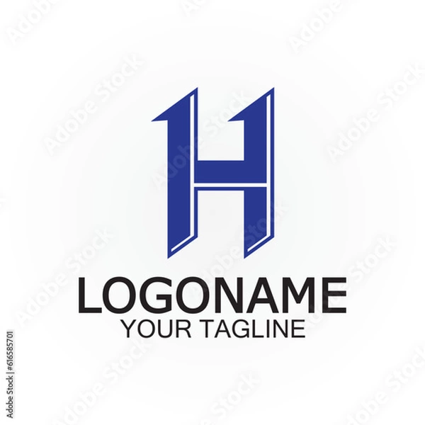 Fototapeta Initial H Letter Logo Design Vector Template.