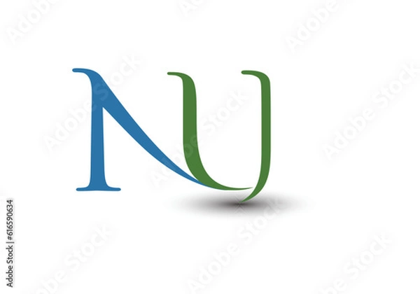 Obraz Blue and green 3d text