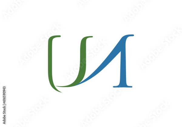 Obraz Blue and green 3d text