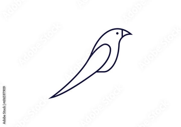 Obraz bird shape isolated on white background