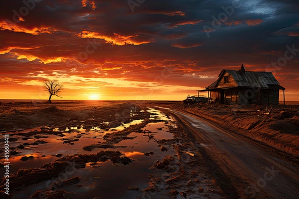 Obraz Before sunset, Generative AI