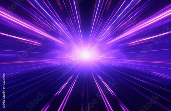 Obraz Neon light wave background, 3d Rendering, Abstract Background, Light Background, Color Background