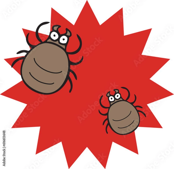 Obraz 活発なマダニのイラスト