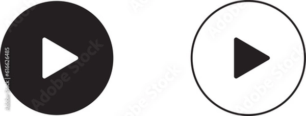 Obraz Play icon set. Play button icon.