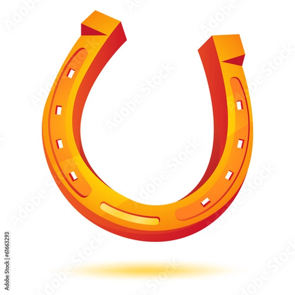 Obraz Golden horseshoe icon.