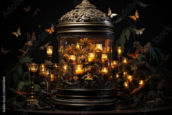 Obraz Devil butterfly lantern, Generative AI