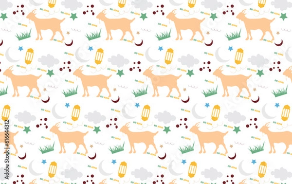 Obraz eid al-Adha seamless pattern vector art