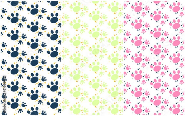 Obraz footprints  Kids Clothes Pattern Vector art