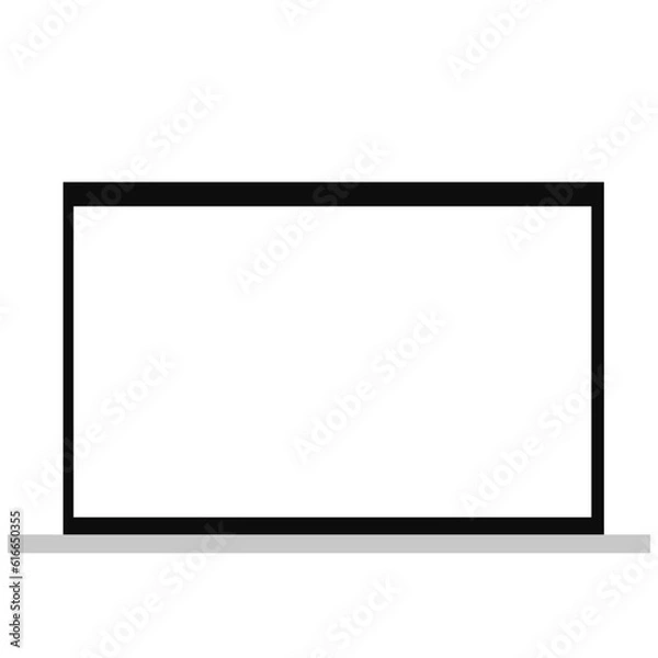 Fototapeta Laptop vector illustration isolated on white background done in flat style