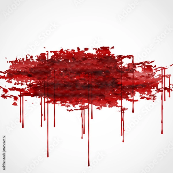 Obraz Krwawe plamy akwarela.