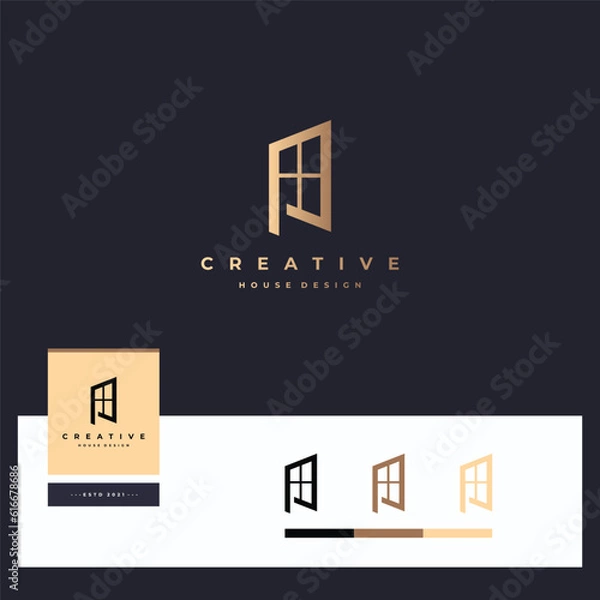 Fototapeta Creative house logotype vector designs