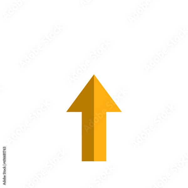 Obraz Orange upload arrow in a cloud