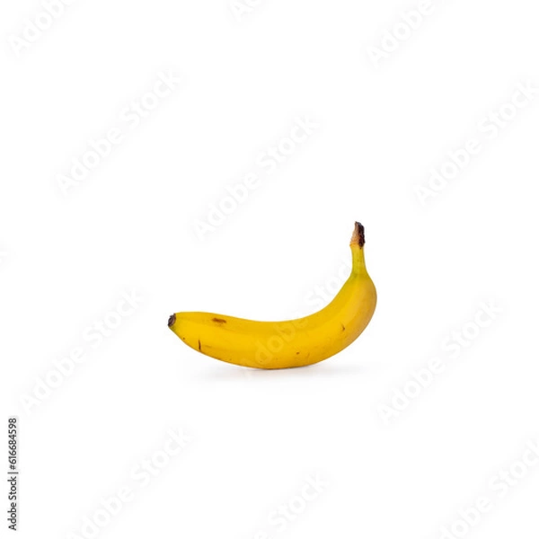 Fototapeta A banana standing up isolated on a white background