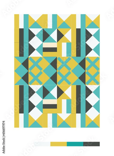 Fototapeta geometric abstract, art, background, banner, circle, color, composition, contemporary, cover, creative, cube, decoration, decorative, design, element, elements, funky, geometric, geometry, graphic, hi