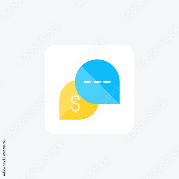 Fototapeta Chat Bubbles, Messaging, Chat Vector Flat Icon