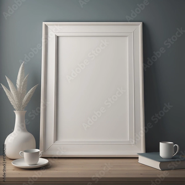 Fototapeta empty Mockup poster frame close up