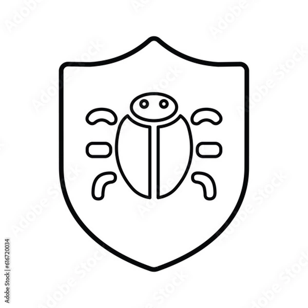 Fototapeta Spam Protection icon. Line, outline design.