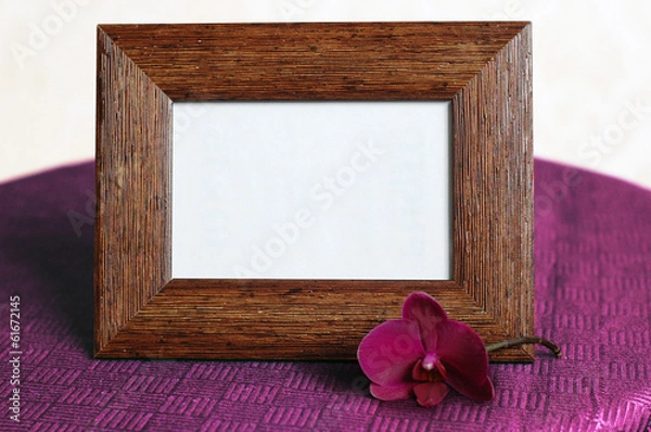 Obraz Picture frame and orchid