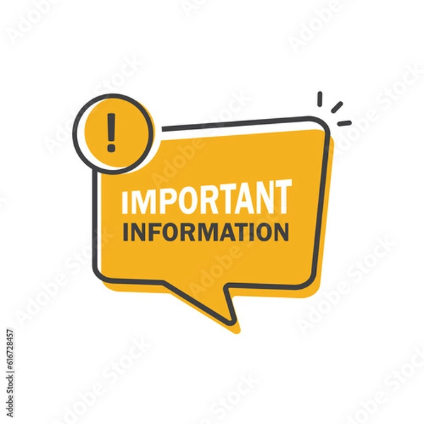 Obraz Announce message banner: important information.