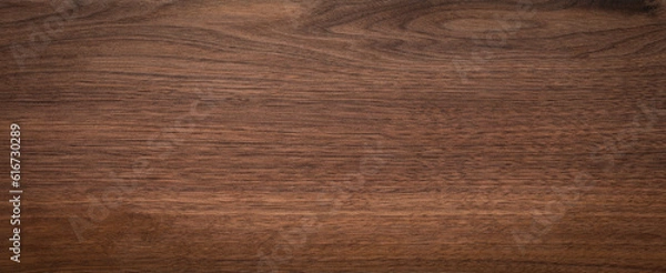 Obraz Walnut wood texture background. Walnut plank top.
