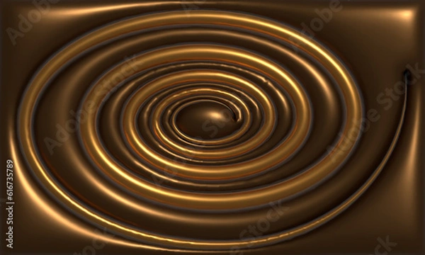 Fototapeta Abstract Brown wave Coffee chocolate color texture background, 3D illustrations.