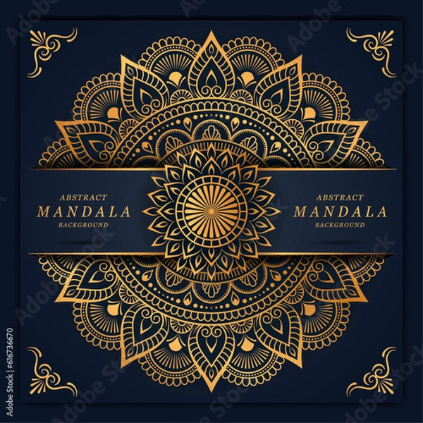 Fototapeta Golden mandala pattern design background