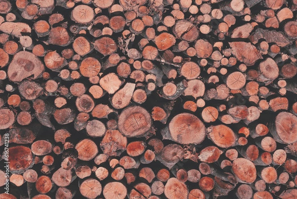 Fototapeta Tree trunks as a background.