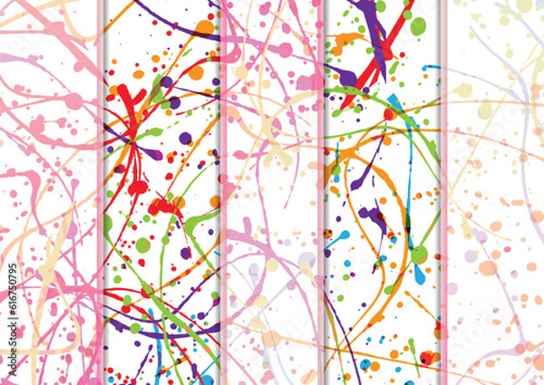 Fototapeta Abstract vector splash multicolor fantasy with shape background design. illustration vector design.