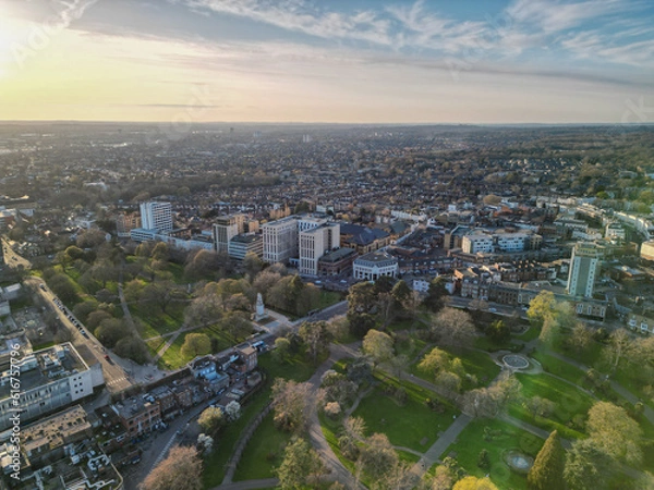 Obraz Southampton Aerial View, Drone view shot with Dji Mini 3 Pro