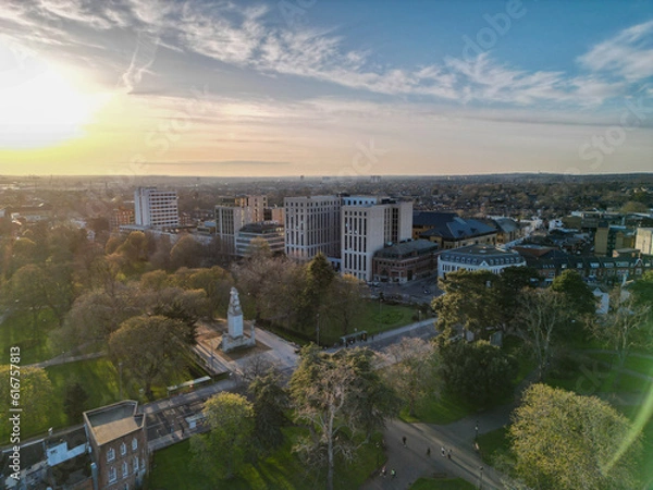 Obraz Southampton Aerial View, Drone view shot with Dji Mini 3 Pro
