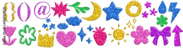 Obraz 3d cute glitter sticker