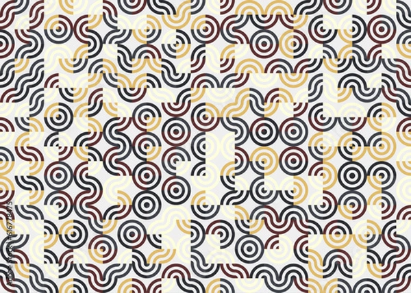 Fototapeta Abstract Geometric Pattern generative computational art illustration