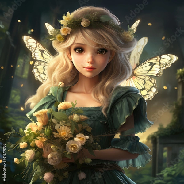 Obraz Enchanted Twilight's Grace, created with Generative Al technology