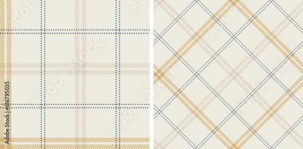Fototapeta Check plaid set seamless pattern.