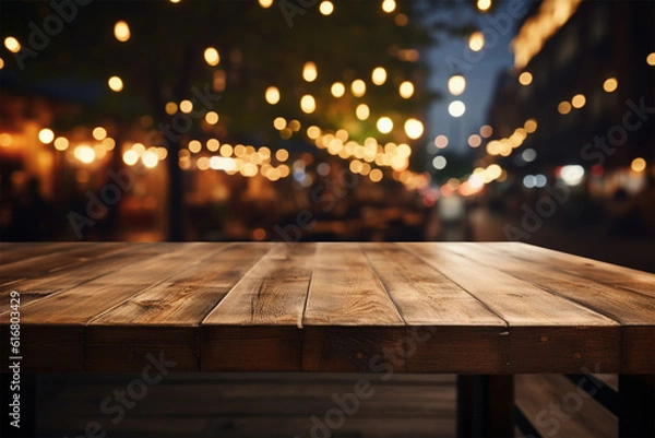 Fototapeta Empty wooden table space platform 