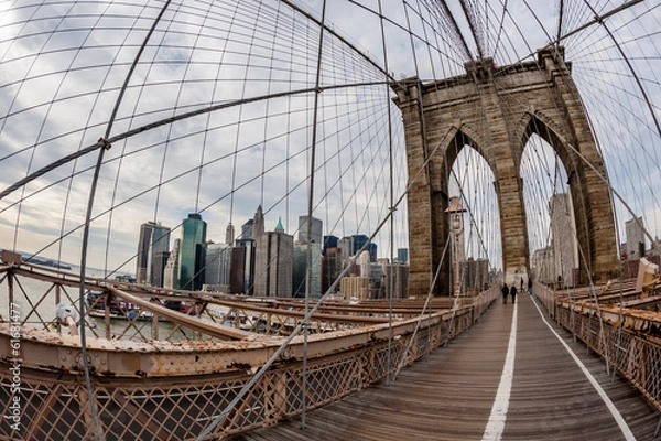 Fototapeta Brooklin bridge cable