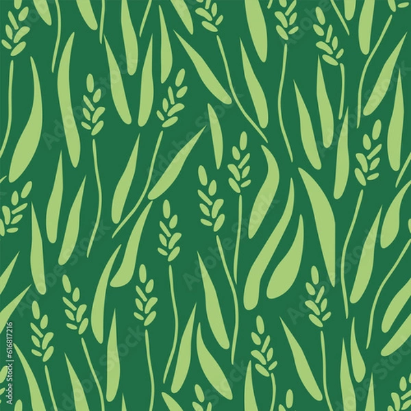 Fototapeta Seamless decorative  foliage vector pattern