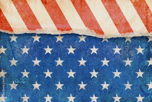 Obraz Grunge American flag background.