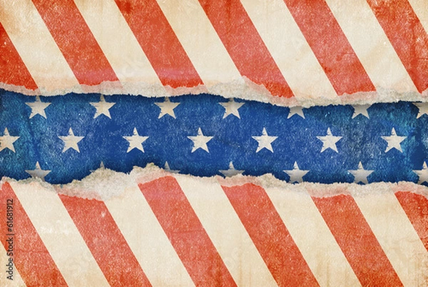 Obraz Grunge patriotic flag background.